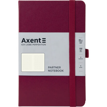 Книга записна Partner; 125*195; 96арк; кліт; винна