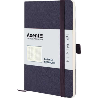 Книга записна Partner Soft Skin;125*195; 96арк; кліт; синя