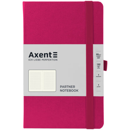 Книга записна Partner; 125*195; 96арк; кліт; малинова