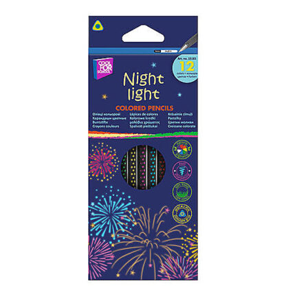 Олівці кольорові CFS "Night light", 12 кольорів, тригранні