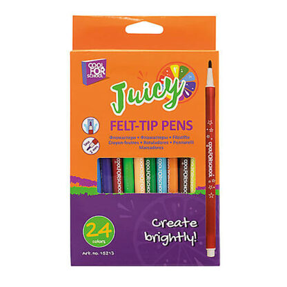 Фломастери круглі Juicy, 24 кольори