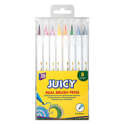 Фломастери-пензлики REAL BRUSH Juicy, 8 кольорів