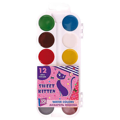 Акварель медова Sweet Kitten, 12 кольорів