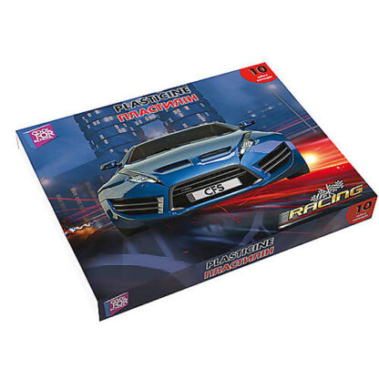 Пластилін Racing, 10 кольорів, 200 г, картон