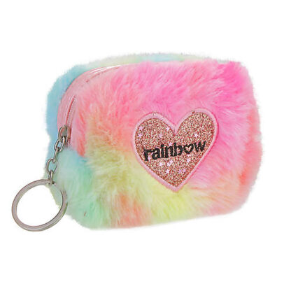 Брелок-гаманець пухнастий Rainbow