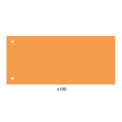 Роздільник аркушів 240*105мм Economix, пластик, помаранчевий, 100 шт.