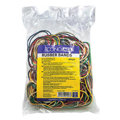 Гумки для грошей Economix, 200г, асорті