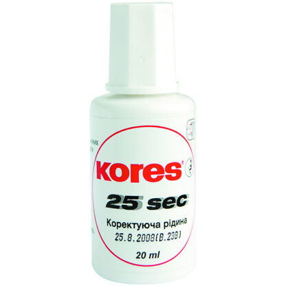 Коригуюча рідина Kores  "25 секунд"  з пензликом, 20 мл