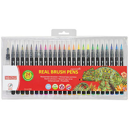 Фломастери-пензлики REAL BRUSH, 24 кольори