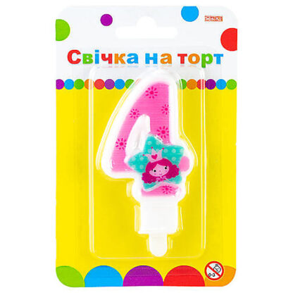 Свічка Princess "4" висотою 7,62 см