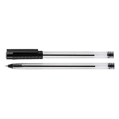 Ручка кулькова OPTIMA HYPE T 1,0 mm. Корпус прозорий, пише чорним