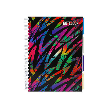 Блокнот Universal; A4; пласт. обкл. спіраль; з розділ. блок з перф. 120; кліт.