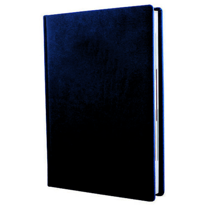 Щоденник недатований А5; тиснення "Notebook"; Vivella; кремовий блок; темно-синій; клітинка