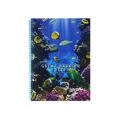 Блокнот "World: Reef"; A4 (200х285); пластикова обкладинка; ПВХ спіраль; 80 арк.; клітинка
