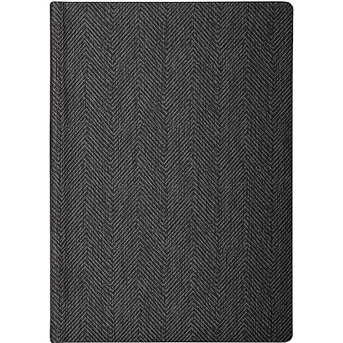 Щоденник недатований; TWEED; сірий; А5; кремовий блок; клітинка