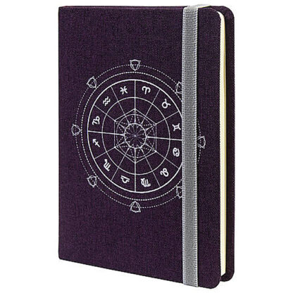 Діловий записник ZODIAC; А6; тверда обкладинка текстиль; гумка; кремовий блок лінія