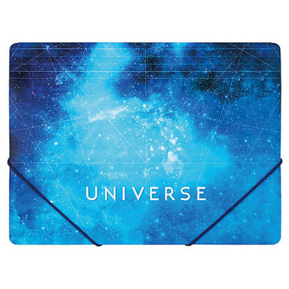 Папка пластикова А4 на гумках Optima "Universe", асорті