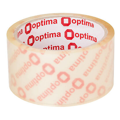 Стрічка клейка пакувальна 48 мм х 40 м х 40 мкм Optima, прозора
