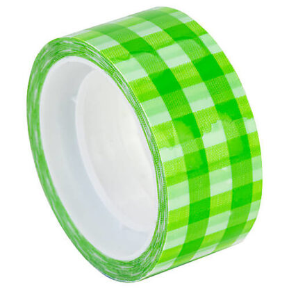 Стрічка клейка канцелярська декоративна 18 мм x 10 м Optima, Tartan зелена