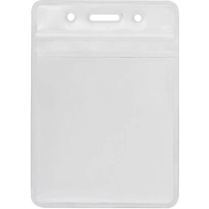 Бейдж вертикальний Optima, замок zip lock, PVC, 91х128 мм