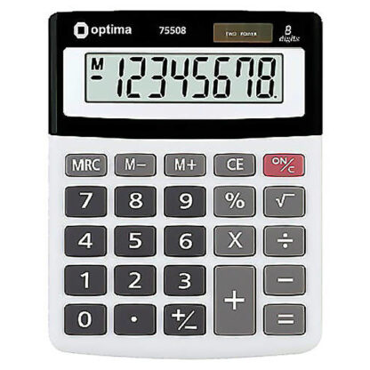 Калькулятор настільний Optima, 8 розрядів, розмір 134*107*34 мм