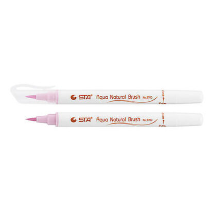 Маркер-пензлик акварельний STA 3700 AQUA NATURAL BRUSH 3700, світло рожевий