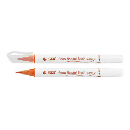 Маркер-пензлик акварельний STA 3700 AQUA NATURAL BRUSH 3700, помаранчевий