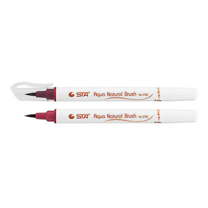 Маркер-пензлик акварельний STA 3700 AQUA NATURAL BRUSH 3700, червоне вино