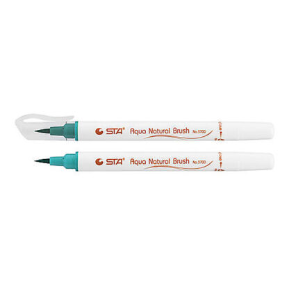 Маркер-пензлик акварельний STA 3700 AQUA NATURAL BRUSH 3700, малахіт