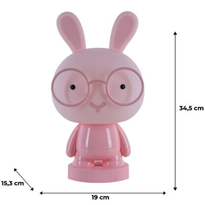 Світильник-нічник LED з акумулятором Bunny, рожевий - Зображення 6