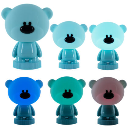 Світильник-нічник LED з акумулятором Bear, блакитний - Зображення 4