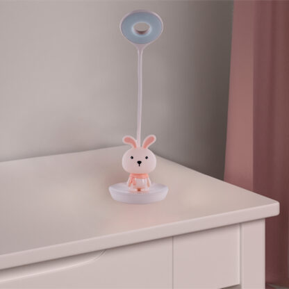 Настільна лампа LED з акумулятором Bunny, рожевий - Зображення 6