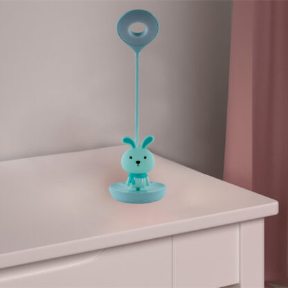 Настільна лампа LED з акумулятором Bunny, зелений - Зображення 6