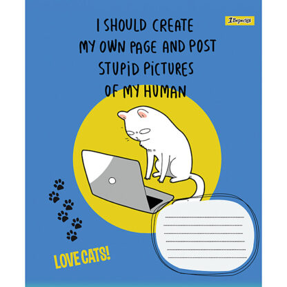 А5/48 лін. 1В Love cats, зошит для записів