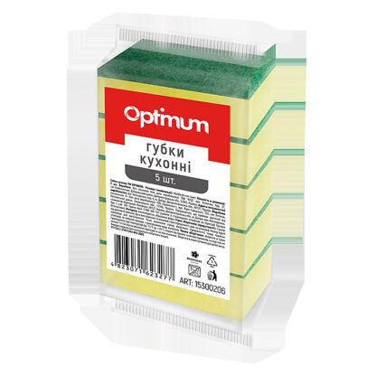 Губка кухонна OPTIMUM, 5шт/уп (98шт/ящ) PRO SERVICE