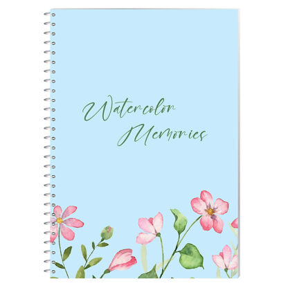 Блокнот Watercolor Memories; А5; обкл. картон; спіраль; 80 арк.; кліт.