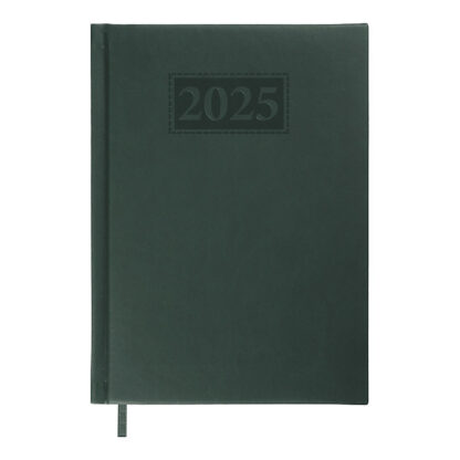 Щоденник датов. 2025 GENTLE; A5; зелений; штуч. шкіра/поролон