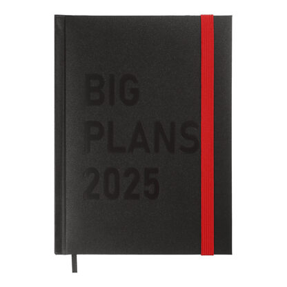 Щоденник датов. 2025 PLANS; A5; чорний; бумвініл/поролон