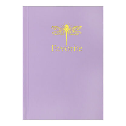 Записна книжка FAVOURITE, PASTEL, А6, 96 арк., кліт, офсет крем, тв. лам. обкл., бузкова