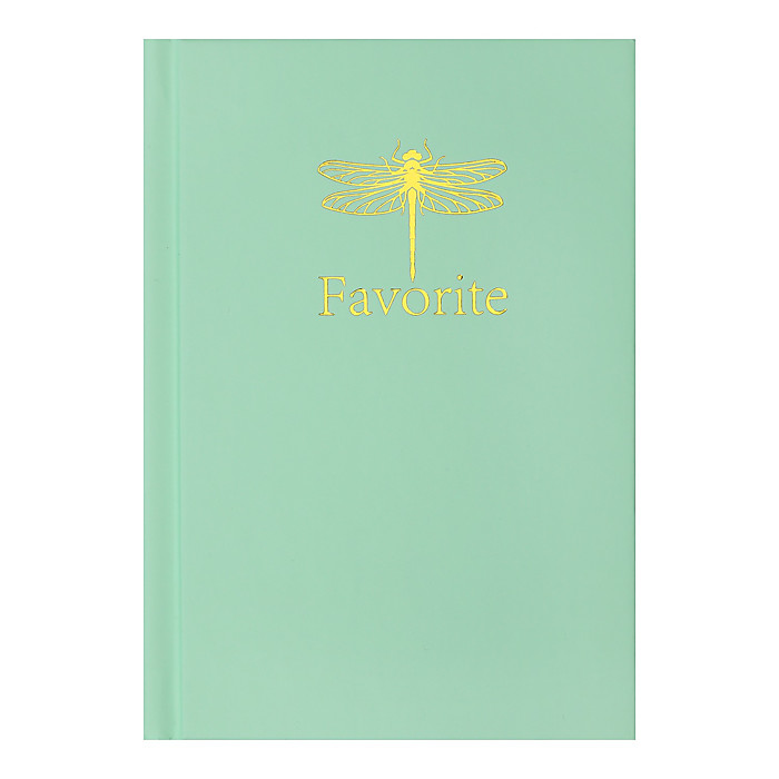 Записна книжка FAVOURITE, PASTEL, А6, 96 арк., кліт, офсет крем, тв. лам. обкл., м'ятна