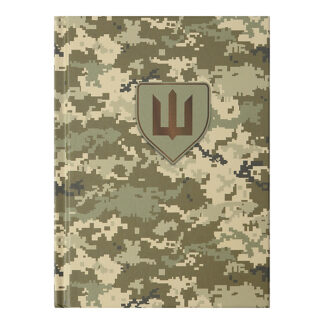 Записна книжка ARMED FORCES, А6, 64 арк., клітинка, тверда обкладинка, мат. ламінація, т.зелений