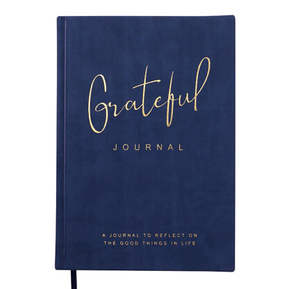 Блокнот діловий GRATEFUL А5, 96л, клітинка, обкладинка штучна шкіра, синій