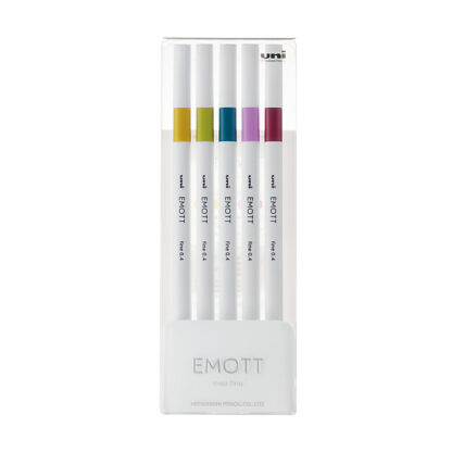 Лайнер uni EMOTT 0.4мм fine line, Retro Color, 5 кольорів