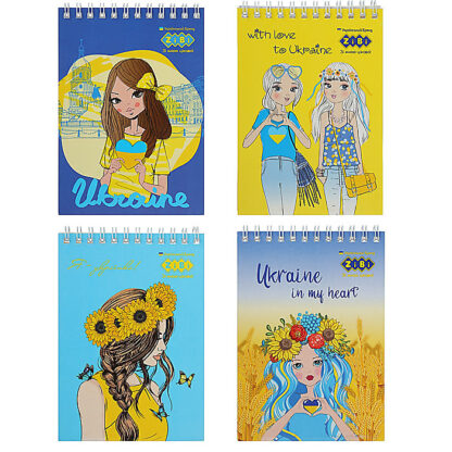 Блокнот на пружині зверху PATRIOT "PRETTY GIRLS", А6, 40 арк., карт.обкл., KIDS Line
