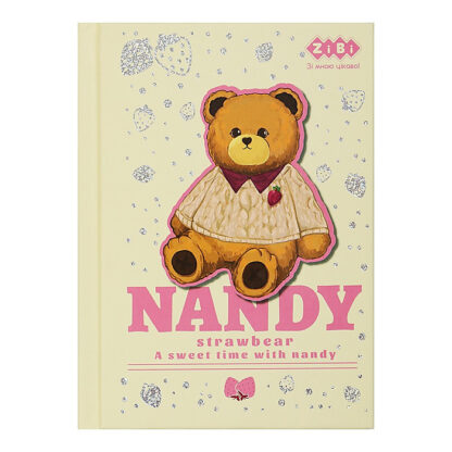 /Блокнот BEAR TOY, А6, 64 арк., клітинка, тв. обл., мат. ламін.+лак, бежевий, KIDS Line