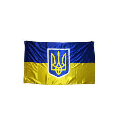 Прапор України 90*145см з гербом блискучий - Зображення 2