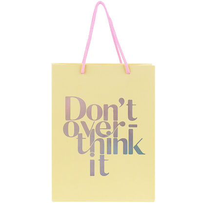 Пакет паперовий подарунковий, 18х24см, Don't overthink it - Зображення 2