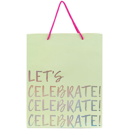 Пакет паперовий подарунковий, 26х32см, Let's celebrate - Зображення 2