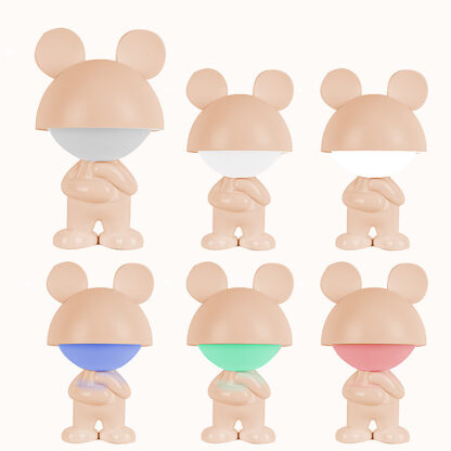 Світильник-нічник LED з акумулятором Dreamy Mouse,персиковий - Зображення 4