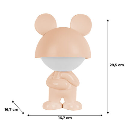 Світильник-нічник LED з акумулятором Dreamy Mouse,персиковий - Зображення 6